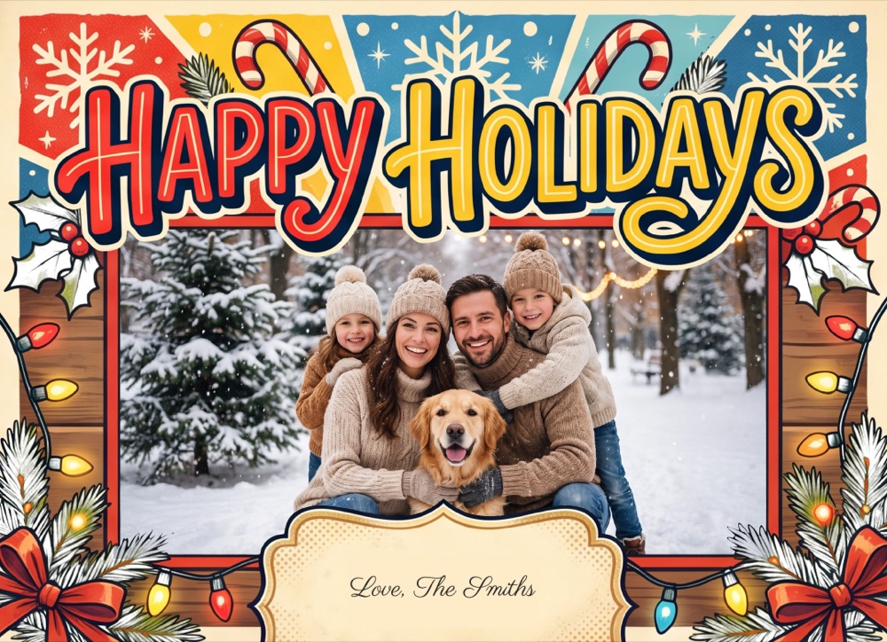 Holiday photo card